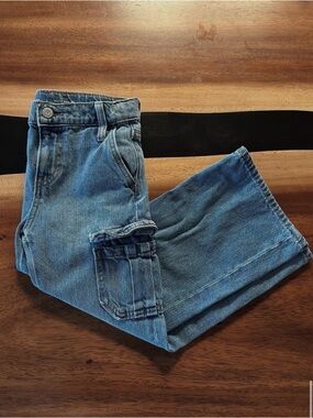 girls wide leg cargo jeans